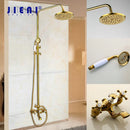 GobekUsa Golden Polished Shower Head with High Pressure Aerator Nozzle