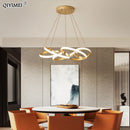 GobekUsa Gold Plated LED Pendant Lights for Dining Kitchen Bedroom Study Room Lighting