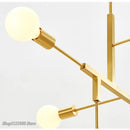 GobekUsa Cross Style 5-Head Pendant Light in Gold and Black Finish for Modern Home Decor