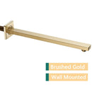 GobekUsa Gold Stainless Steel Shower Arm & Head Holder Wall Mount Fixed Pipe