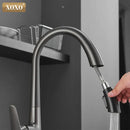 GobekUsa Black Single Handle Pull Out Kitchen Faucet Swivel 360° Water Mixer Tap