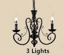 GobekUsa Black Wrought Iron Loft Chandelier for Living Room, Bar, Restaurant - Retro Industrial Style
