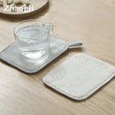 GobekUsa Cotton Linen Coaster Set for Tea Coffee Mug Heat Protection ECO Cup Mat