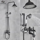 GobekUsa 8" Rainfall Shower System with Bathtub Faucet and Hand Shower