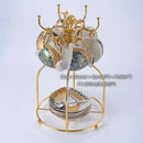 GobekUsa Luxe Gold Inlay Bone China Coffee Set: Teapot, Cup, Sugar Bowl, Creamer, Mug