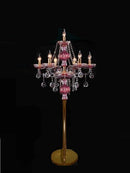 GobekUsa Elegant Crystal Floor Lamp for Living Room Decor