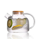 GobekUsa 1.8L Transparent Borosilicate Glass Teapot | Heat-Resistant Flower Tea Set