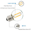 GobekUsa LED String Lights Retro Edison E27 Bulbs 2PCS G40 1W Warm White 2700K