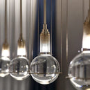GobekUsa Crystal Ball LED Pendant Light for Dining Room Living Bedroom Bedside
