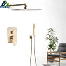 GobekUsa 8" Rainfall Shower Faucet Set with Handshower, Single Handle Mixer Tap