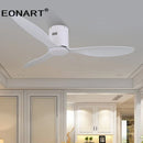 GobekUsa 52" Black DC Ceiling Fan, Remote Control, No Light