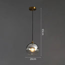 GobekUsa Glass Ball Pendant Light - Modern Nordic LED Hanging Fixture for Dining and Kitchen