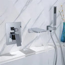 GobekUsa Gold Bathtub Shower Faucet Set with Handheld Waterfall & Mixer Tap