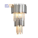 GobekUsa Crystal Clear LED Wall Sconce Chrome Silver Gold Wall Light for Bedroom
