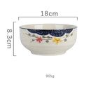 GobekUsa 6/7 Inch Ceramic Ramen Bowl - Large Soup Noodle Bowl for Kitchen and Hotel Use