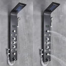 GobekUsa LED Rainfall Shower Panel System Black/Brushed Finish