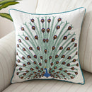 GobekUsa Butterfly Floral Cotton Embroidered Pillow Cover 45x45cm Home Decor Square