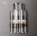 GobekUsa Crystal LED Wall Sconce Two Tiers Indoor Lighting for Bathroom Bedroom