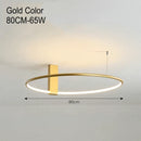 GobekUsa LED Round Ceiling Lamp Scandinavian Design White Black Gold Metal Aluminum