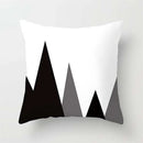 GobekUsa Black White Flocking Pillowcase 45*45cm Fashion Living Room Sofa Cushion