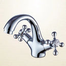 GobekUsa Antique Brass Double Handle Basin Mixer tap Robinet for Kitchen & Bathroom