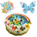GobekUsa Butterfly Flower Cake Toppers - Birthday Wedding Decoration
