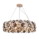 GobekUsa Crystal Wrought Iron Chandelier: Creative Dining & Living Room Suspension Light
