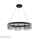GobekUsa LED Glass Ring Pendant Lights: Modern Iron Art Hanging Lamps for Home Décor