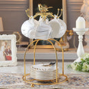 GobekUsa Gold Wave Bone China Tea Cup Set 200ml High-grade Porcelain Drinkware