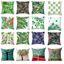 GobekUsa Green Leaves Decorative Throw Pillowcase 45*45cm for Sofa Home Decor