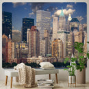 GobekUsa City Night Bohemian Decor Tapestry Hippie Sofa Blanket Art