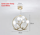 GobekUsa Gold Glass Ball Chandelier Nordic Design for Home Dining Kitchen Restaurant Hallway