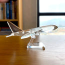 GobekUsa Crystal Aircraft Figurine Glass Airplane Collectible Home Decor