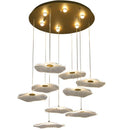 GobekUsa Lotus Leaf Acrylic Nordic LED Chandelier for Restaurant Living Room Hotel Villa