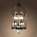 GobekUsa Crystal Bird Cage Chandelier: Elegant Ceiling Light for Home, Restaurant, and Bar