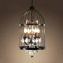 GobekUsa Crystal Bird Cage Chandelier - Elegant Ceiling Light for Dining Room & Bedroom
