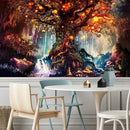 GobekUsa Ancient Trees Tapestry: Psychedelic 3D Print Wall Hanging for Boho Decor