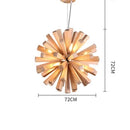 GobekUsa Dandelion Wooden Pendant Lights - Solid Wood Hanging Lamps for Dining Room & Restaurant
