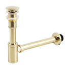 GobekUsa Antique Brass Pop Up Drain Kit with P-Trap Pipe for Bathroom Sink.