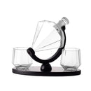 GobekUsa Globe Whiskey Decanter Set with Crystal Glasses - Lead-Free Hand-Blown Whisky Carafe