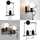 GobekUsa Creative LED Wall Light Indoor Wall Sconce Modern Art Decor Iron E27