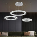 GobekUsa Crystal LED Chandeliers: Modern Pendant Light for Living Room.