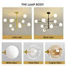 GobekUsa Black/Gold G9 LED Chandelier for Living Room Bedroom Modern Pendant Lighting