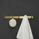 GobekUsa Brushed Gold Aluminum Robe Hooks Set for Bathroom and Kitchen