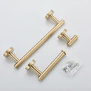 GobekUsa Bathroom Hardware Set: Towel Bar, Robe Hook, Rack, Shelf, Tissue Holder, Hook