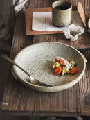 GobekUsa Japanese Style Ceramic Round Plate - Restaurant Quality Dinnerware