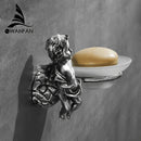 GobekUsa Angel Style Gold Soap Dish Holder for Bathroom Wall Mounted