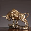 GobekUsa Bull Sculpture: Feng Shui Cattle Figurine for Office & Home Decor