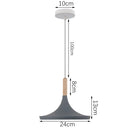 GobekUsa Industrial Gray Pendant Light with LED for Living Room, Foyer - Modern Luminaire