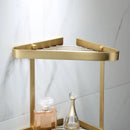 GobekUsa Brass Bathroom Shower Rack: Brushed Gold Corner Shelf for Bath and Shower Storage
